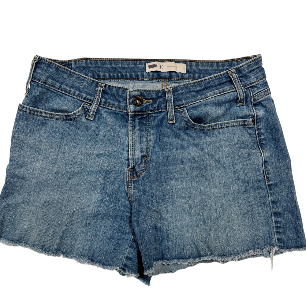 Levi's Cutoff Denim Shorts Women's 10 Blue‎ Raw Hem Waist 30 Grunge Baddie